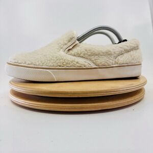 Hush Puppies Sherpa Slip Ons Women's 7 Cream Shoes Sneakers Fall BTS